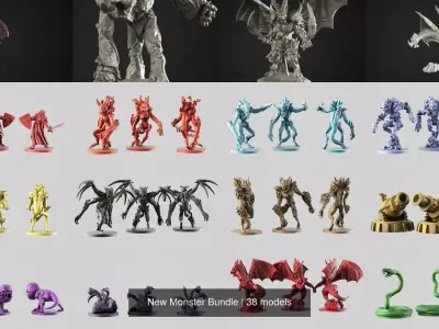 New Monster Bundle 3D Model Pack