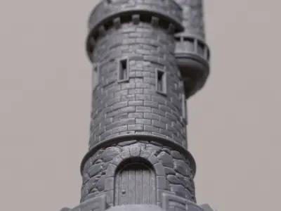 Medieval tower for 3d prining  3D print model