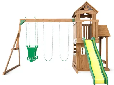 Tanglewood Wooden Swing Set 3D model