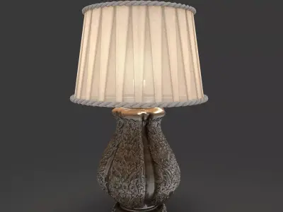 abajur lamp with shade 3D model