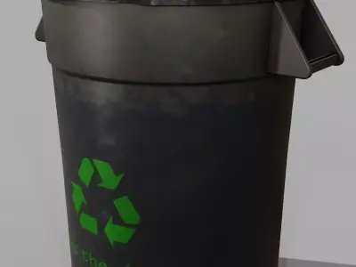 recycle bin Low-poly 3D model shop