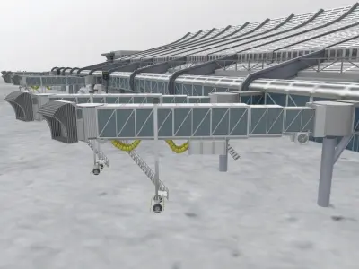 LFMN Terminal 1 Low-poly 3D model