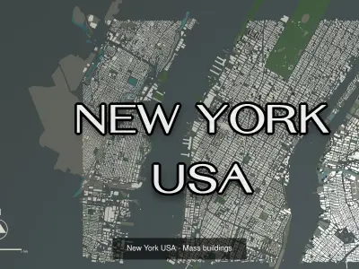 Cities in USA - mass buildings 3D Model Pack