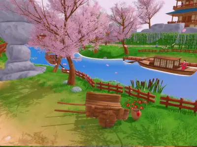 Stylized Asia Enviroment Megapack - Unity URP Low-poly 3D model