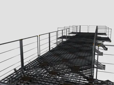 Modular Sci Fi Floor Low-poly 3D model