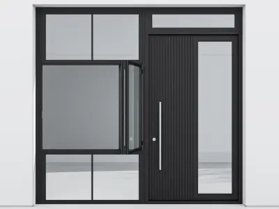 Aluminium door 257 3D model
