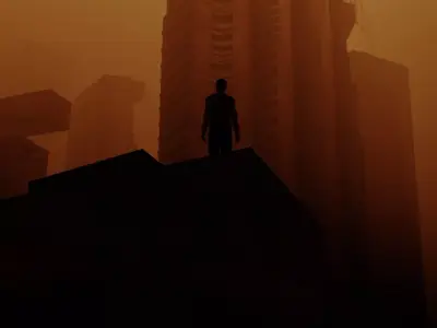 Blade runner look made in blender 3D model