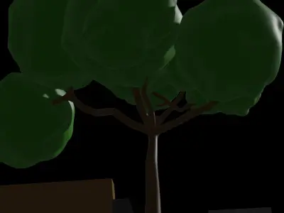 Park bench nature 3D model