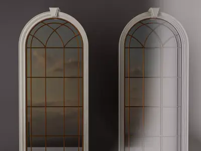 arched window classic 3D model