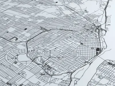 Buffalo Road Network and Streets 3D model