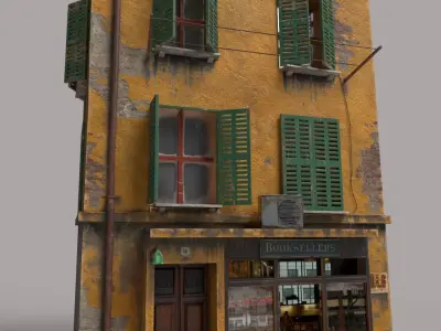 Old European House  With Shop 3D model