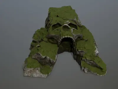 Skull Cave Low-poly 3D model 21