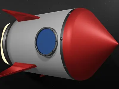 rocket ship Free 3D model