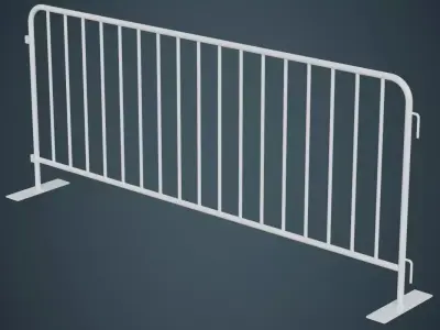 Crowd Barrier 3A Low-poly 3D model