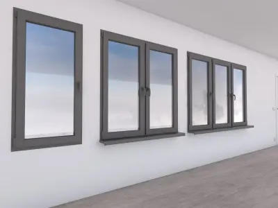 Windows and simple Door  3D model