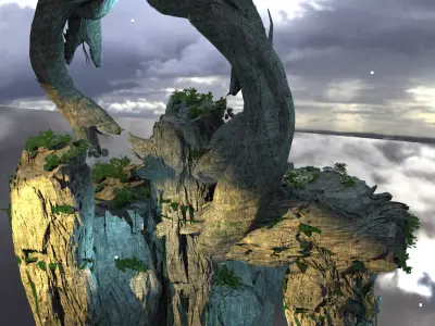 Paradise island snake stones 3 3D model