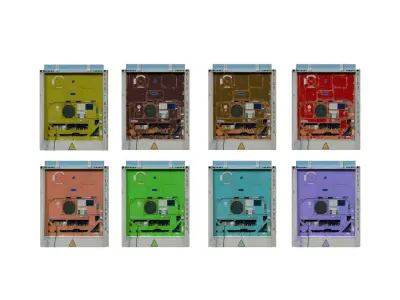 Data Chip Sci Fi Upgrade Module Micro Tech Electric Space Power Low-poly 3D model