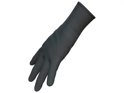Thumbless Sci-Fi Gloves Low-poly 3D model