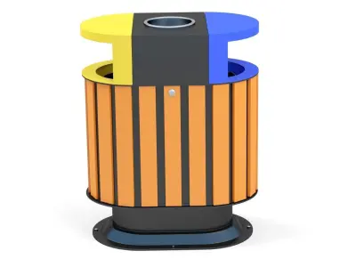 Trash Can Outdoor 06 3D model
