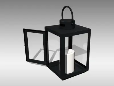Metal Lantern 02 Low-poly 3D model