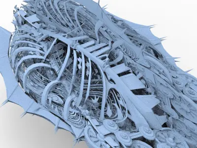 Ivy Tortoise Steampunk ship 7 3D model