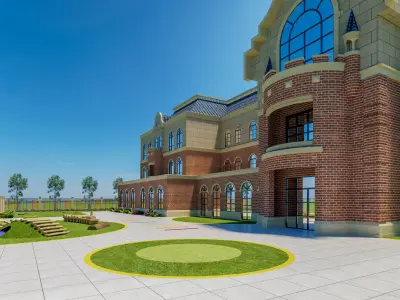  kindergarten School exterior 3D model