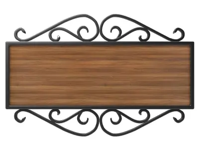 Welcome Sign No Text  3D model