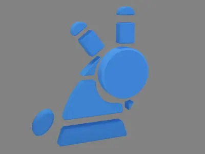 Animal shape blocks -  Blue Rabbit toys Low-poly 3D model