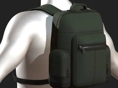 Backpack bag baggage Color 3d low poly Low-poly  Low-poly 3D model order
