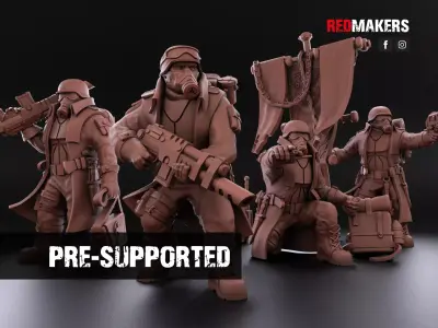 Steel Guard - Command Squad of the Imperial Force 3D print model