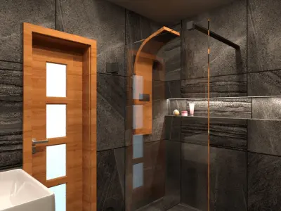 Bathroom 02 Low-poly 3D model