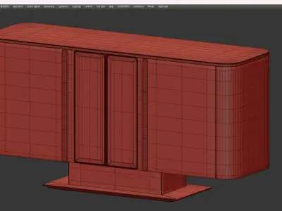 VINCENT SIDEBOARD II Low-poly 3D model