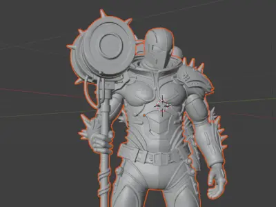 DarkMask Low-poly 3D model