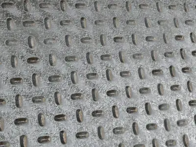 Diamond Metal Plate Four PBR Seamless Texture