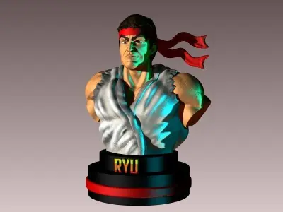 RYU BUST STREET FIGHTERS SEGA VIDEO GAMES 3D print model