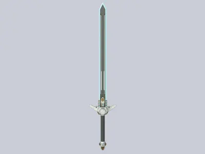 Scifi sword Low-poly 3D model