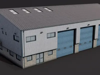 5 Industrial Buildings And Props Collection 