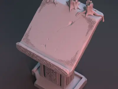 Pulpit book stand on table 3D model