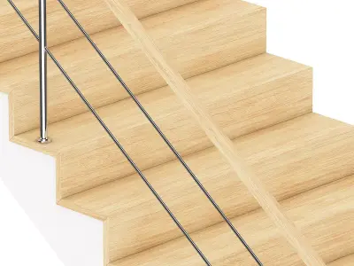Wooden Stairs 9 3D model