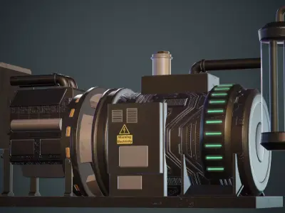 Power Generator Low-poly 3D model