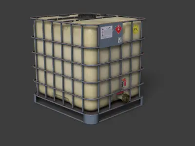 fluid tank Low-poly 3D model