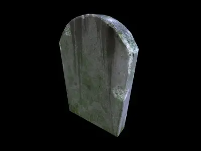 OldGravestone6 tombstone - Low-poly 3D model
