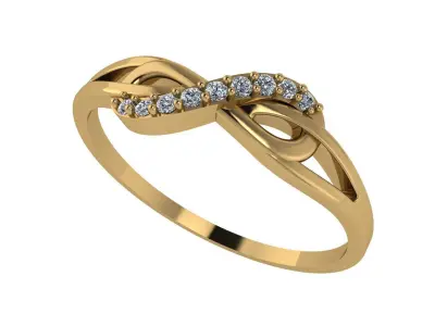 diamond ring 3D model 6