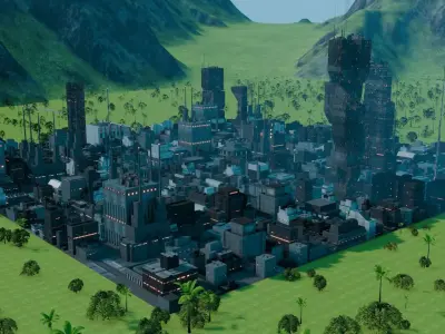 Alien Planet Sci-Fi City 16 3D model