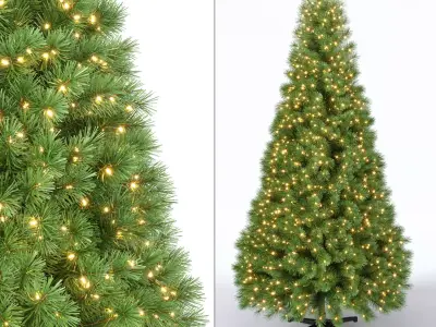 Christmas Tree 9 feet With Lights 3D model