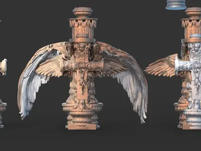 Full Intricate cross collection 3D model