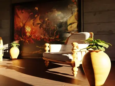 Armchair Low-poly 3D model buy