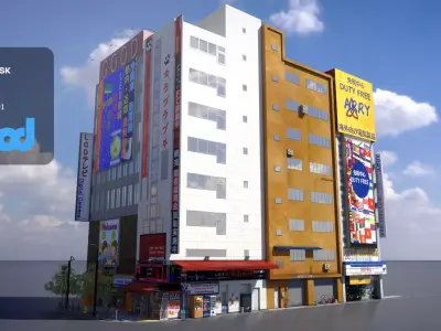Japanese Streetscape Akihabara 0005 3D model