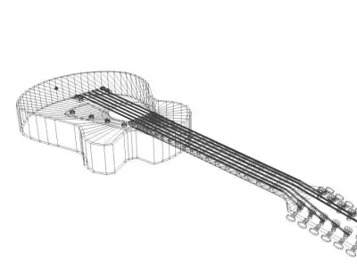 Guitar Acoustic - Type 2 3D model