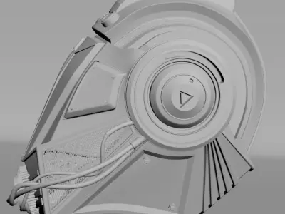 SCI-FI Helmat model Low-poly 3D model